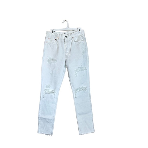 GRLFRND White Raw Hem Karolina jeans in size 28 - Picture 1 of 7